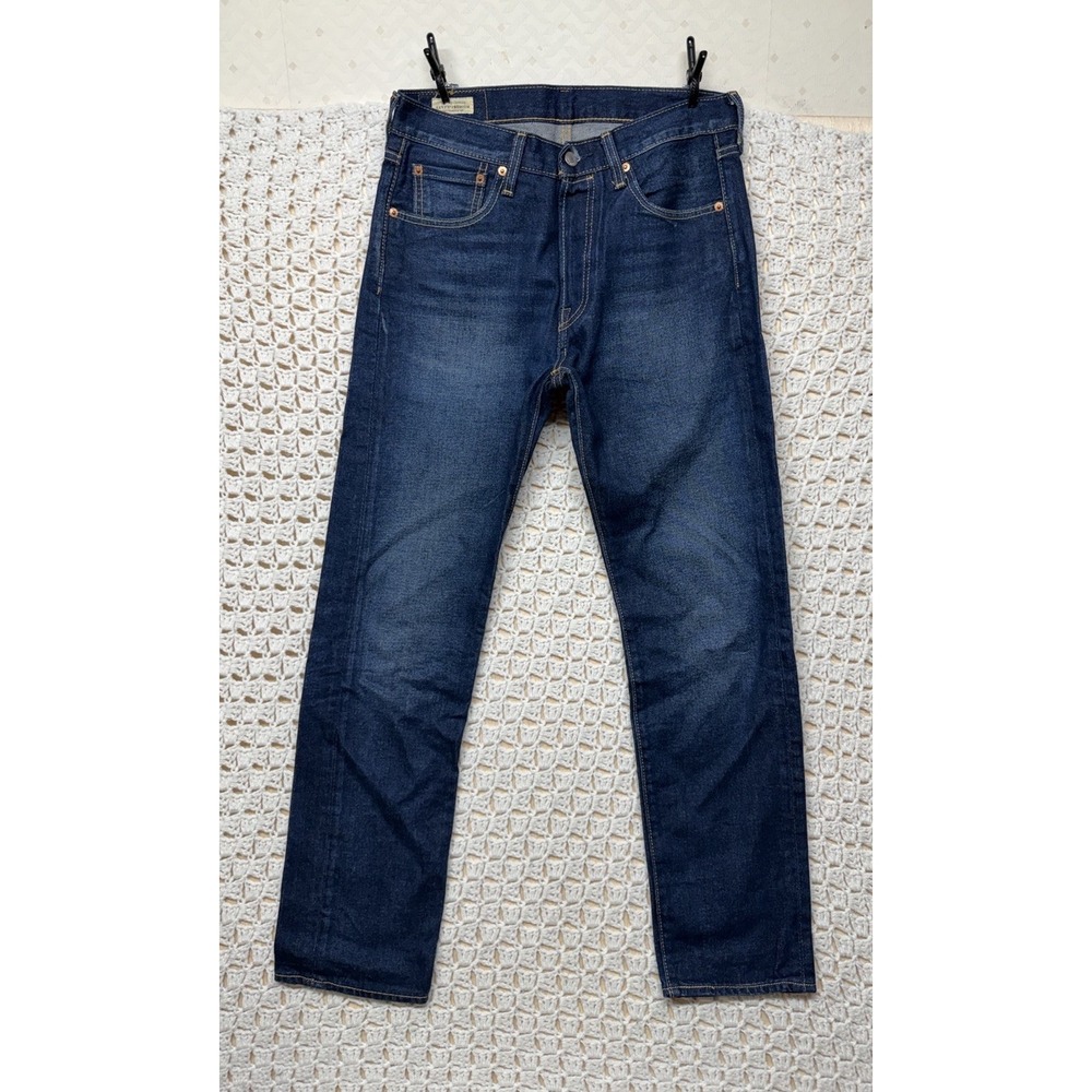 LEVI'S Premium 501 ST Slim Taper Big E Jeans Men Tag 30x32 Fits 30x30 Blue Denim